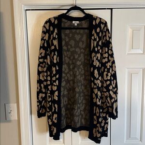 Kim Rogers Black and Tan Cardigan